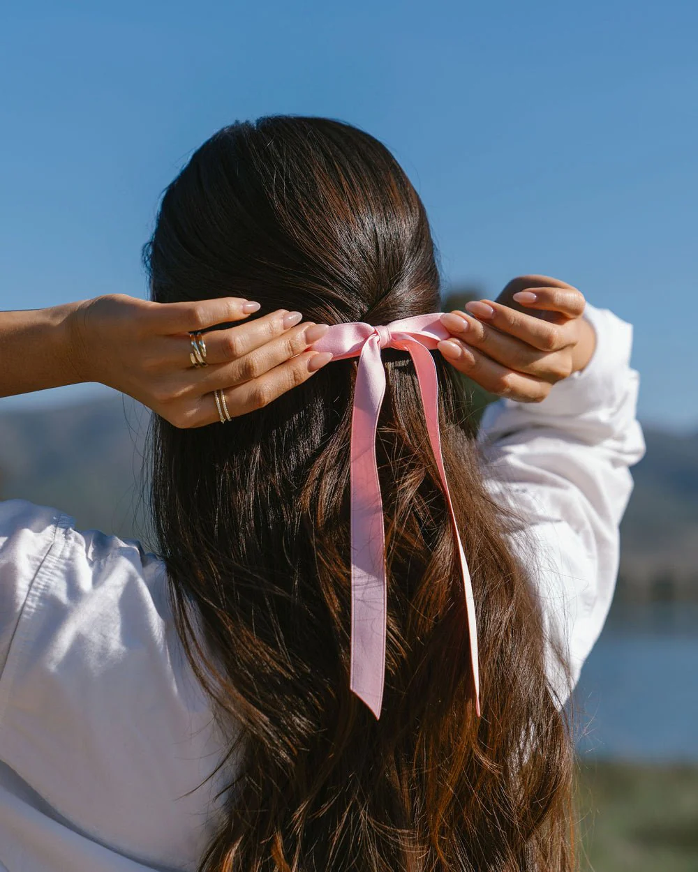 ALICE SATIN HAIR BOW - Image 3