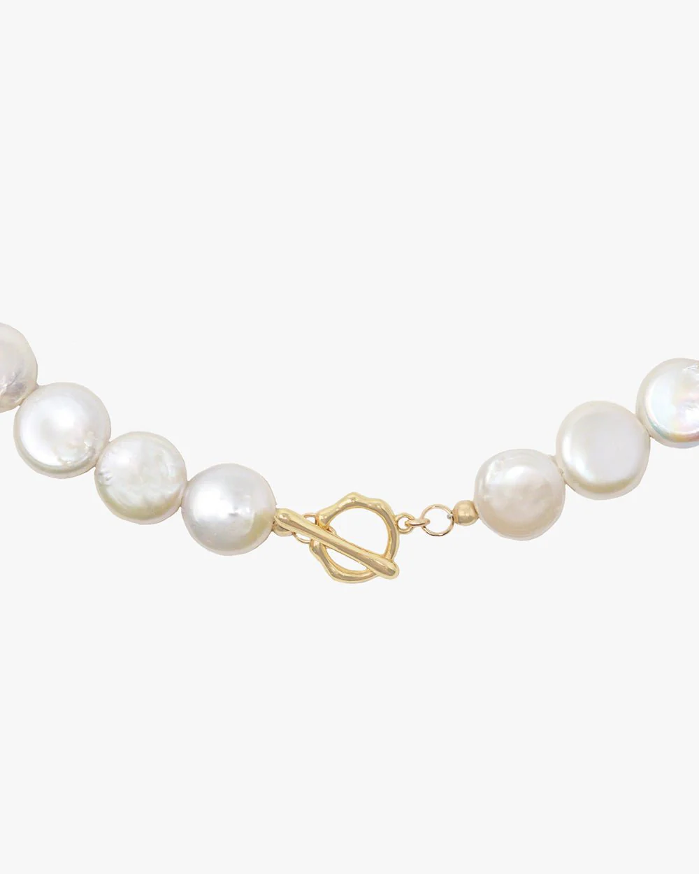 ANIKA FLAT ROUND PEARL NECKLACE - Image 11