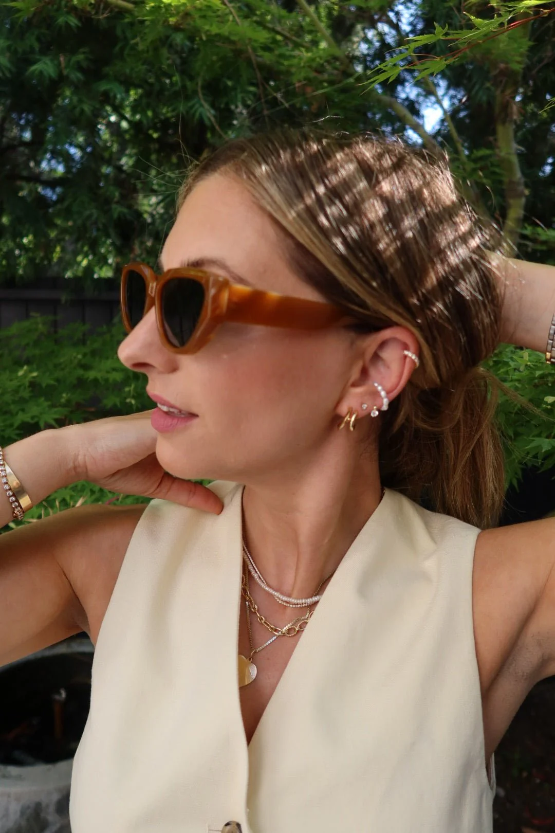 AYESHA DOUBLE ILLUSION HOOPS - Image 6