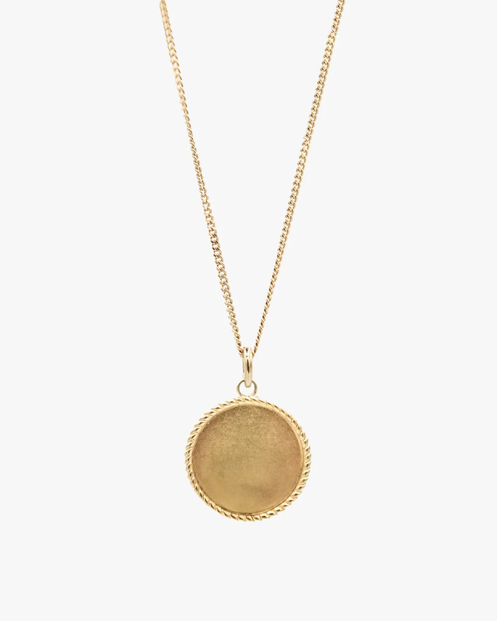 DAHLIA BRAIDED EDGE ENGRAVABLE DISC PENDANT - Image 9