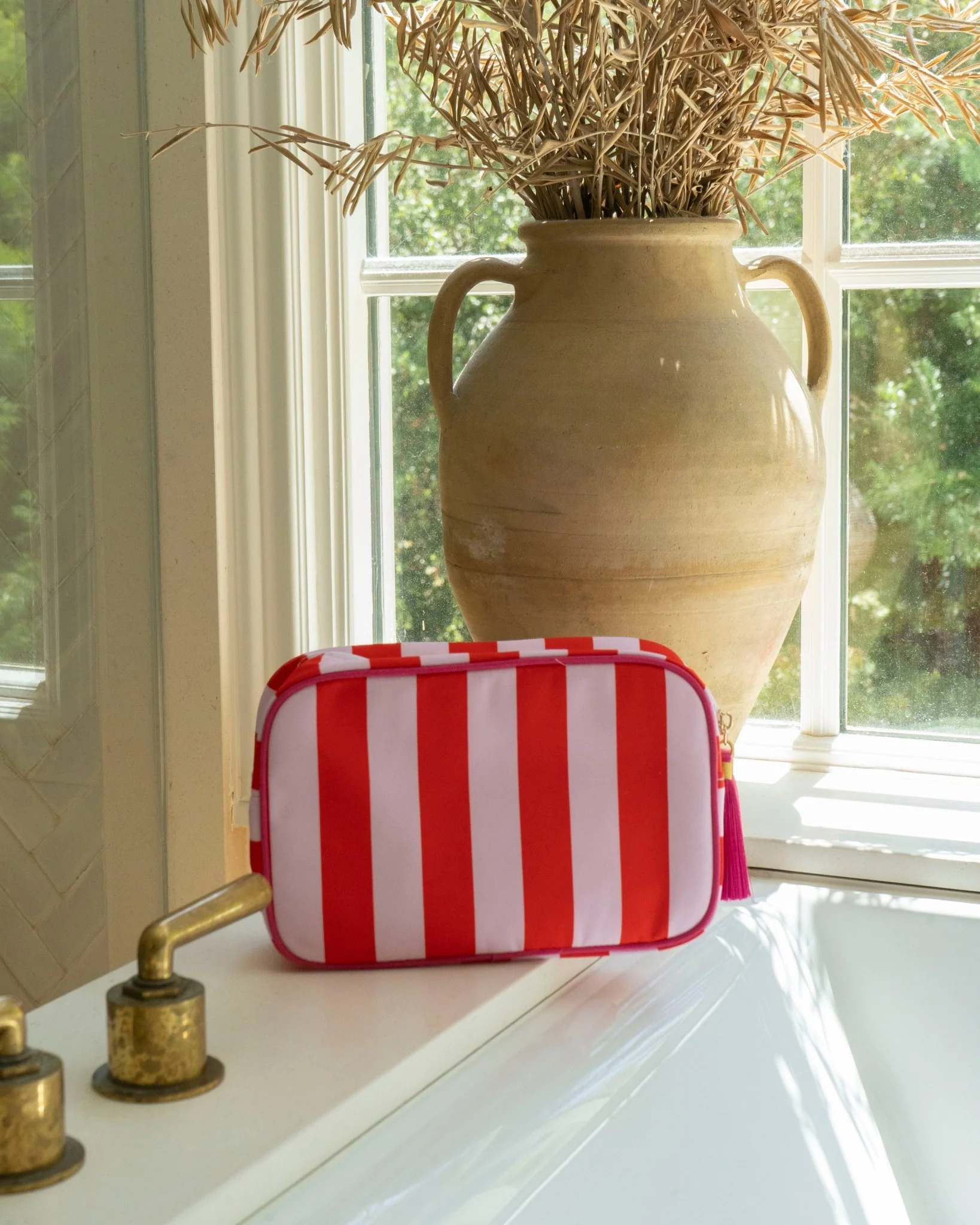 CABANA STRIPE COSMETIC CASE - Image 3