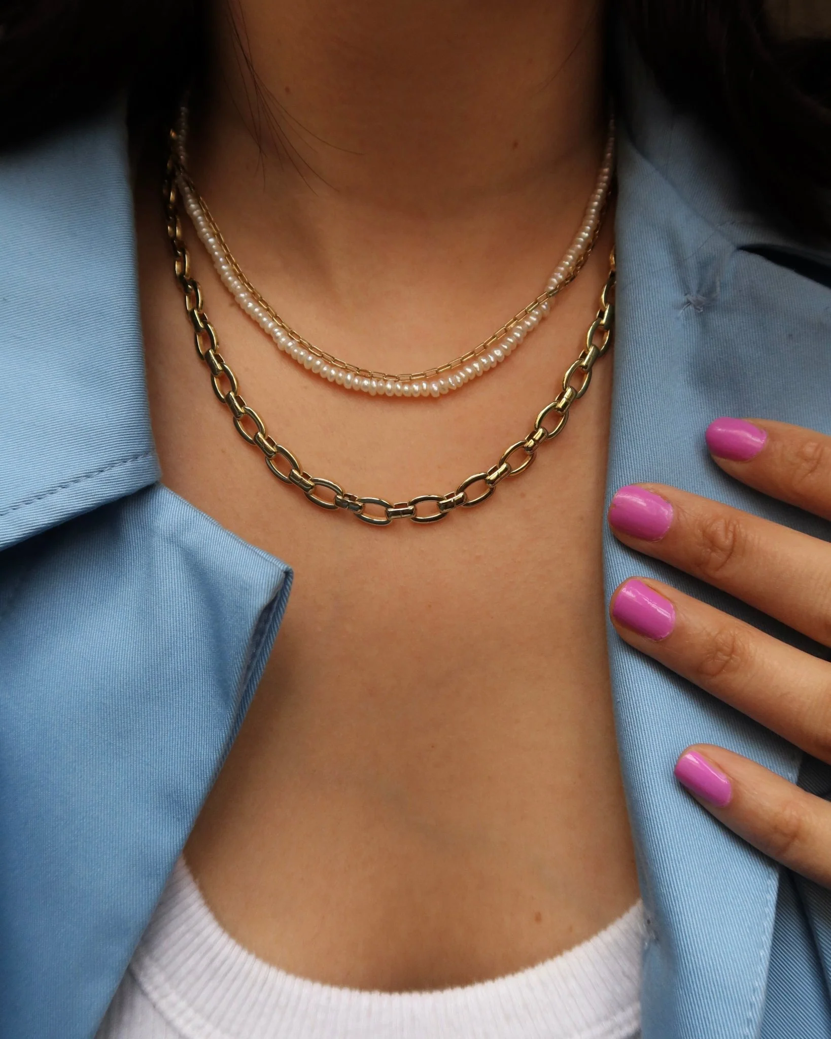 JULIA BUTTON PEARL NECKLACE - Image 12