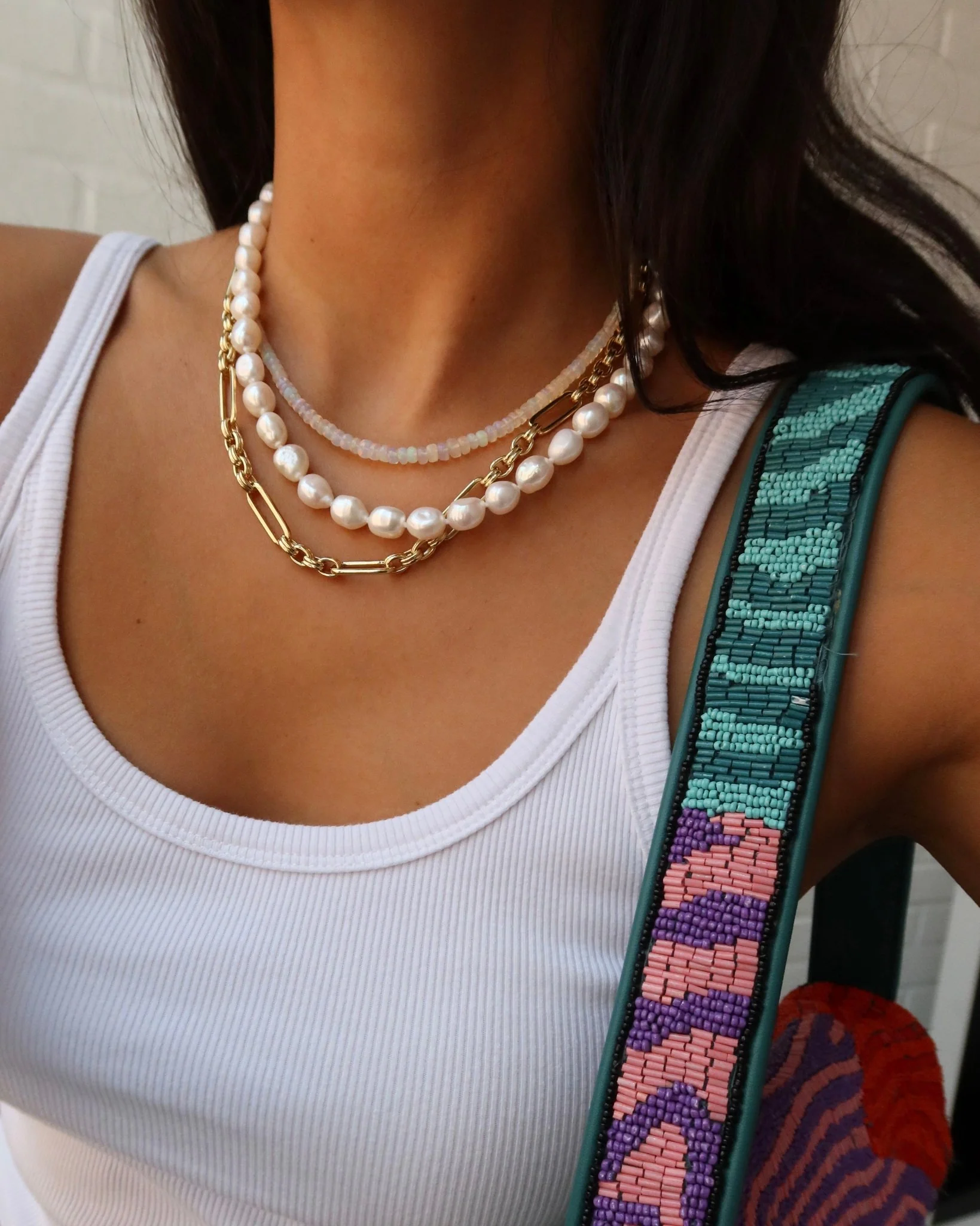 LAURA LINKED LAYERING NECKLACE - Image 3