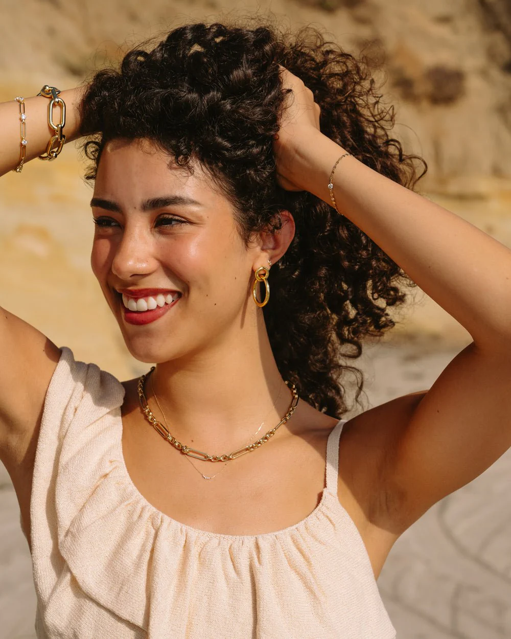 LAURA LINKED LAYERING NECKLACE - Image 9