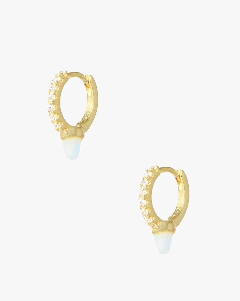 LILLA OPAL SPIKE PAVÉ HUGGIES - Image 10