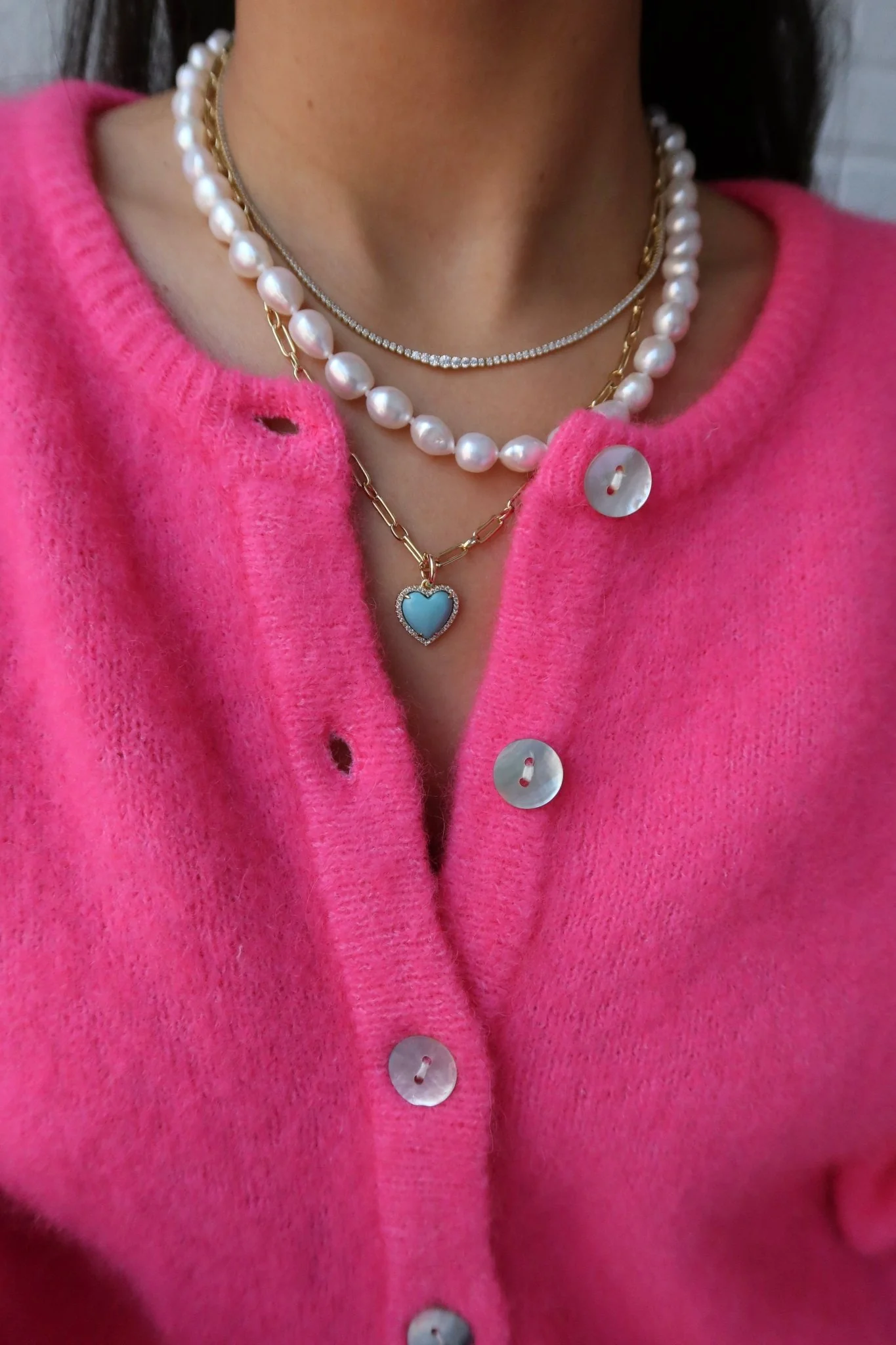 ODETTE WHITE BAROQUE PEARL NECKLACE - Image 4