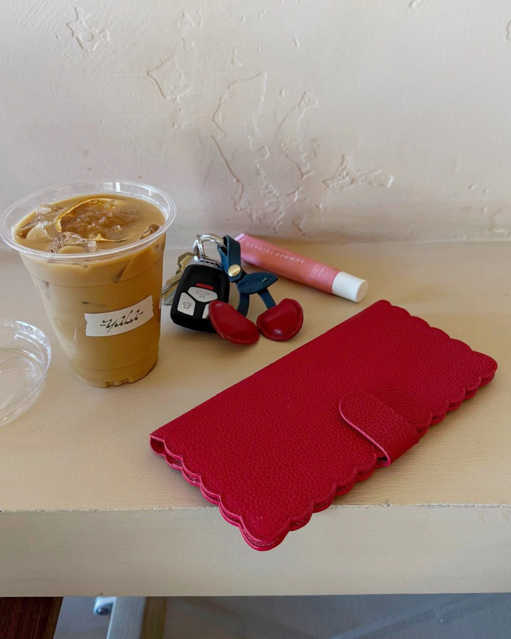 PINK & RED SINGLE FOLD WALLET - Image 3