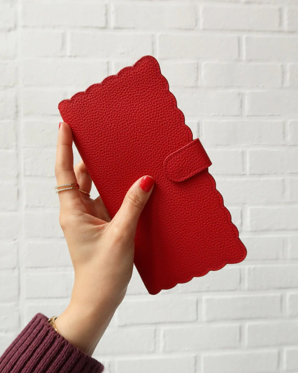 PINK & RED SINGLE FOLD WALLET - Image 5