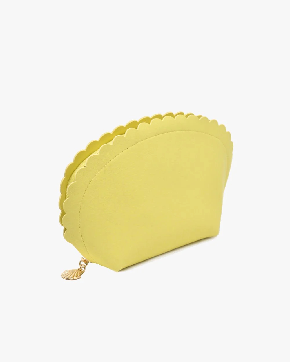 SCALLOPED YELLOW COSMETIC BAG - Image 4