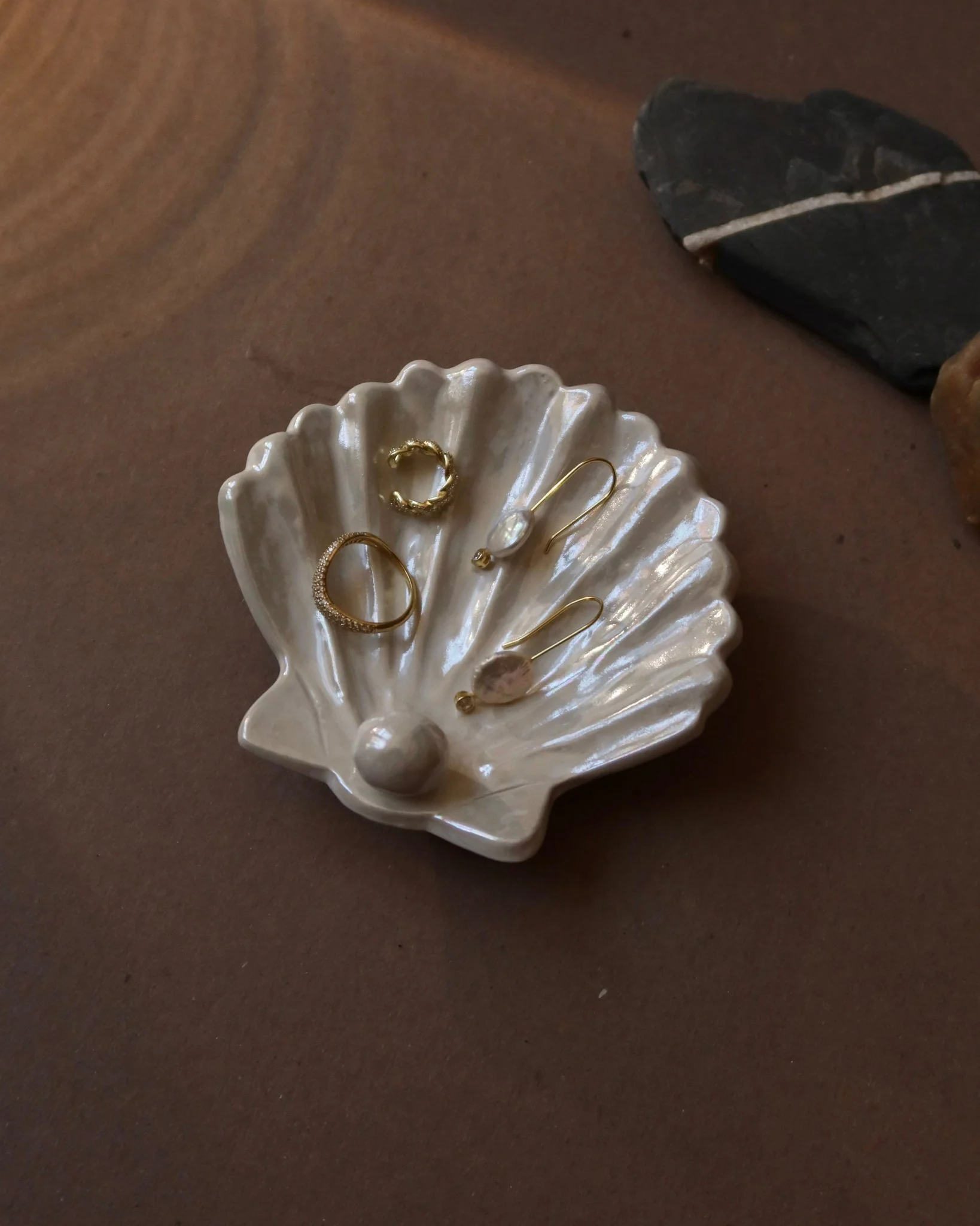 SHELL TRINKET DISH WITH PEARL - Image 7