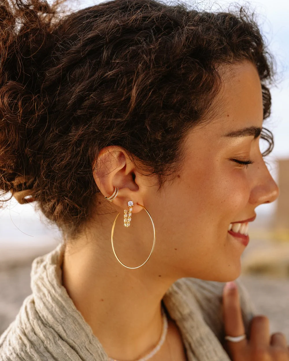 CASSIDY WHISPER THIN OVERSIZED HOOPS - Image 5